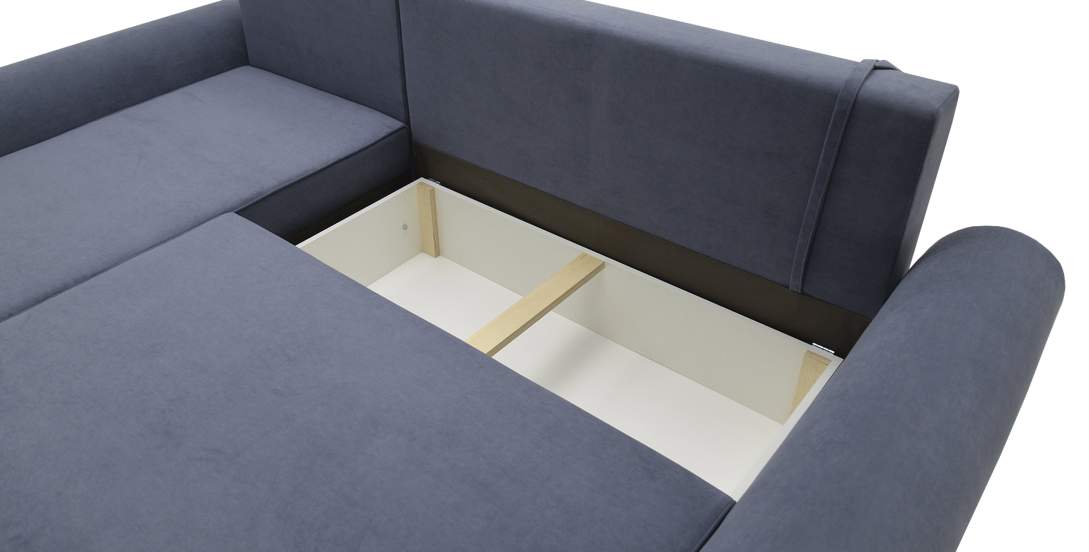 Угловой диван Тьерри Дымчатый фиолетовый велюр 