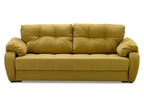 Прямой диван Вестон горчичный велюр