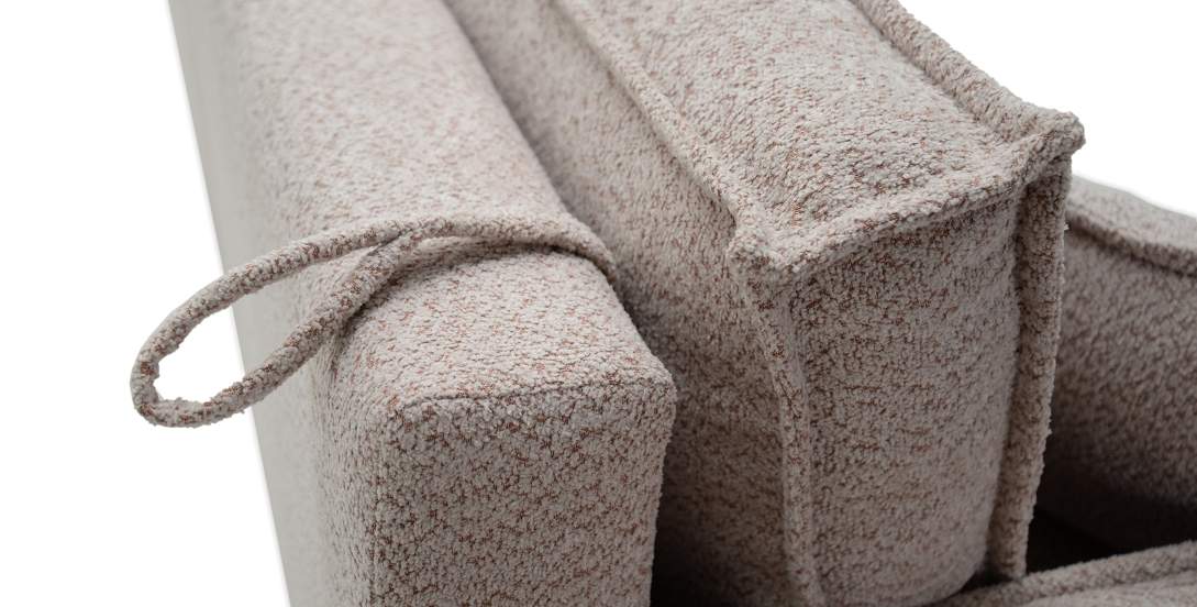 Прямой диван Фабио Нюдовый букле