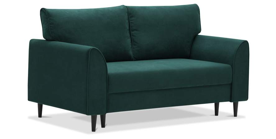 Прямой мини диван Касита 120 изумрудный велюр