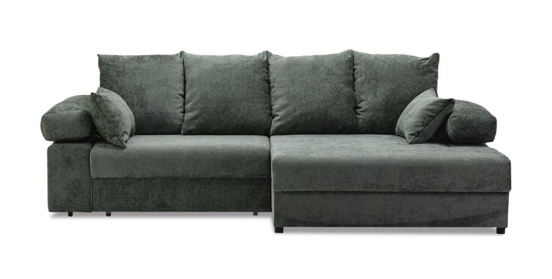Угловой диван правый Тайлин Зеленый шенилл