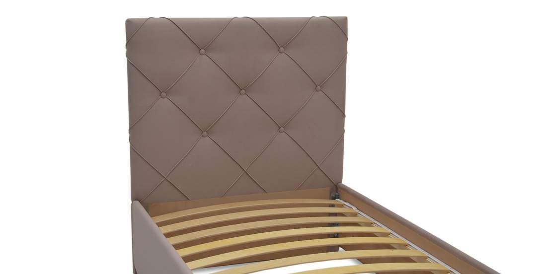 Односпальная кровать Артэ 90 розовый велюр