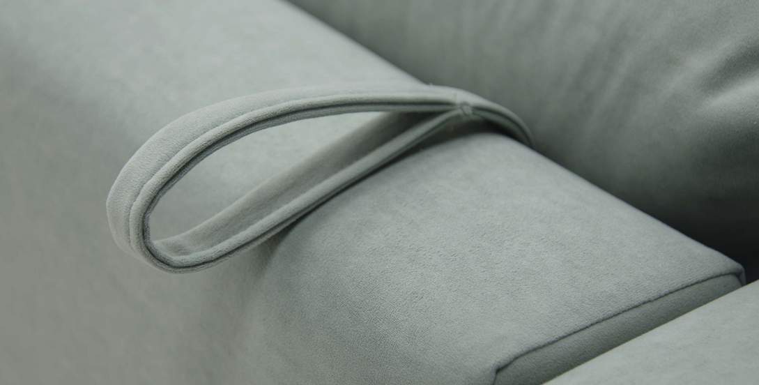 Прямой диван Каперс Пыльно-бирюзовый велюр