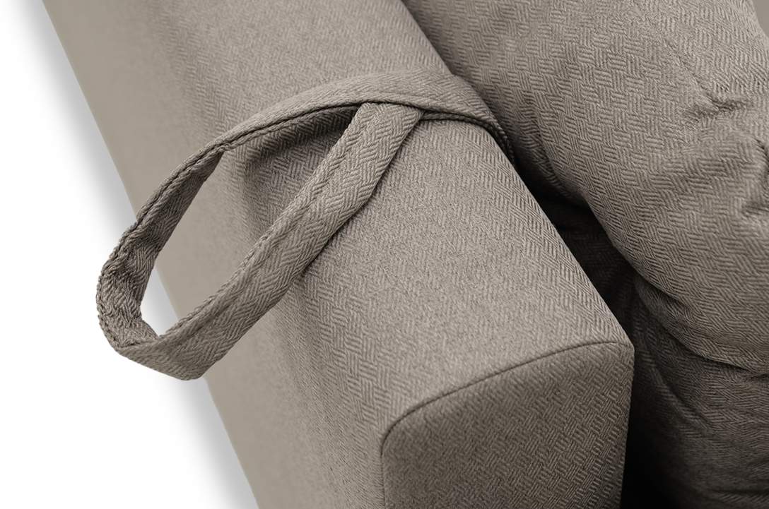 Прямой мини диван Тиволи 120 коричневая рогожка