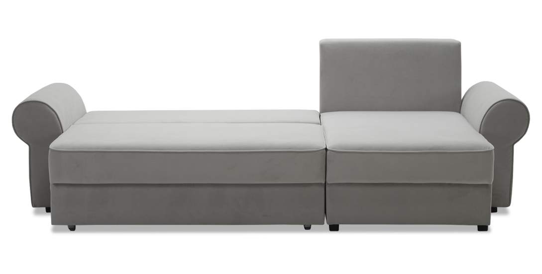 Угловой диван Тьерри Серебристый велюр 