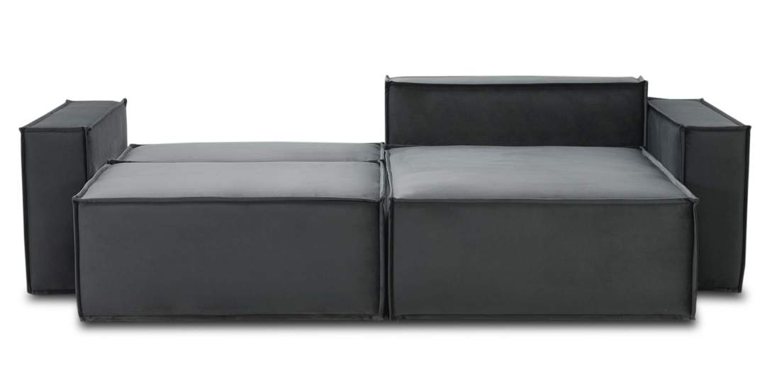 Угловой диван Тейлор Антрацитовый велюр