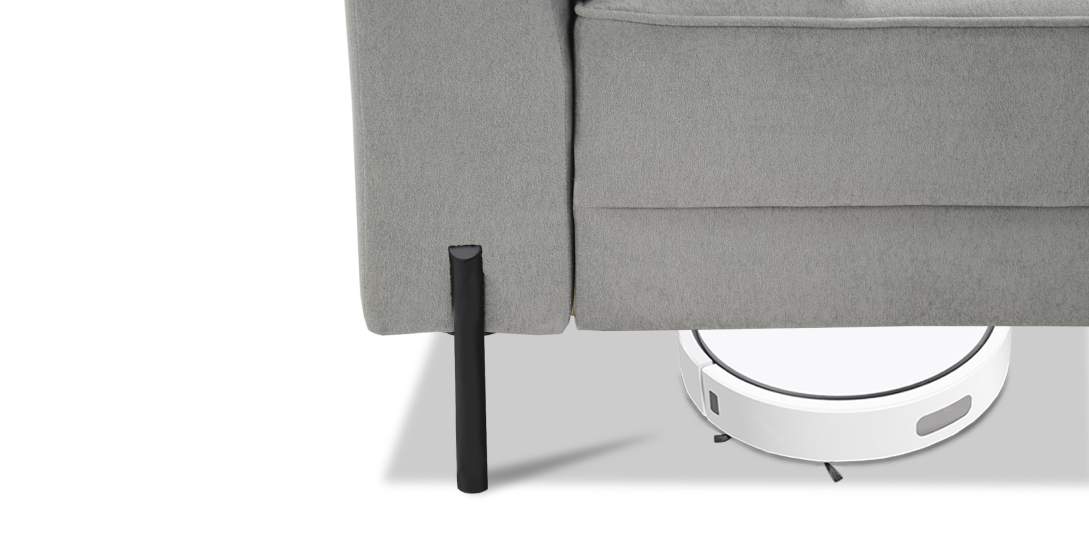 Прямой диван Энгри Дымчатый серый велюр