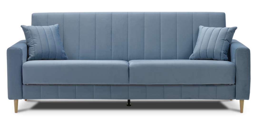 Прямой диван Эмма зеленый велюр Уцененный