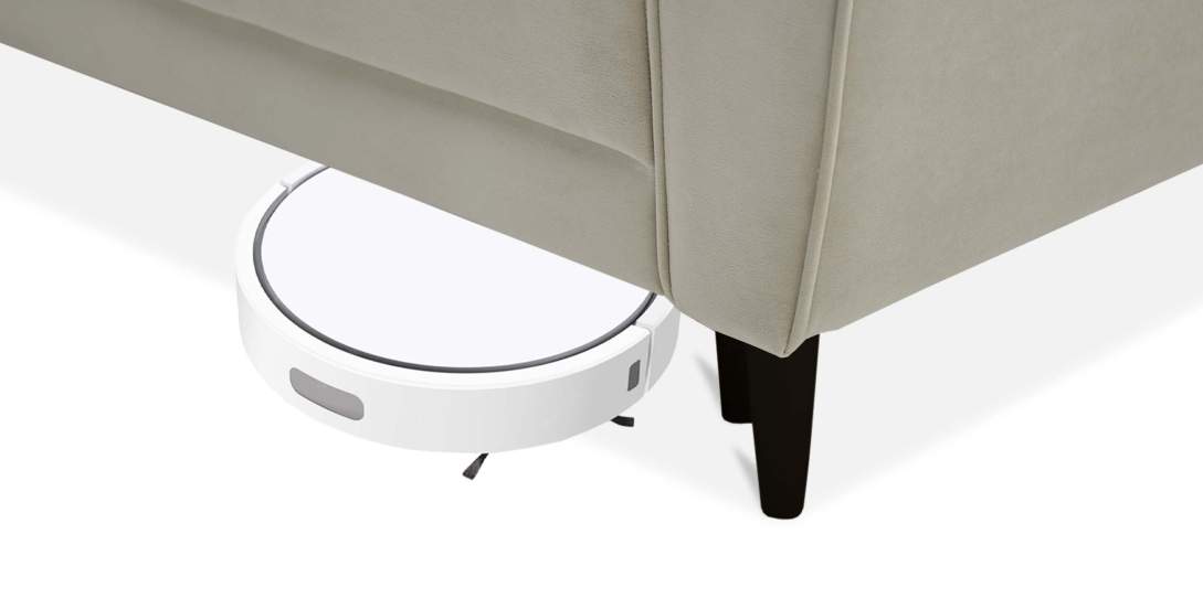 Прямой мини диван Калано 120 Айвори велюр