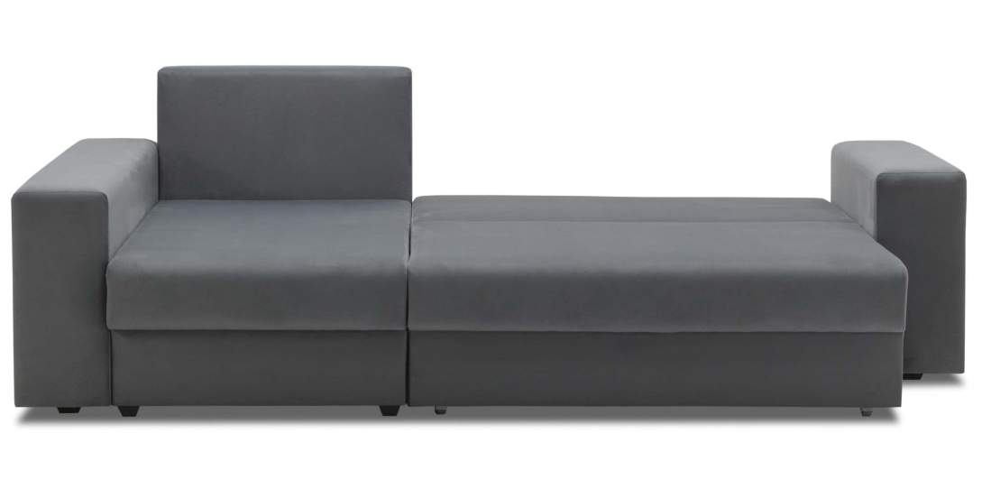 Угловой диван левый Майами Графитовый велюр Уцененный