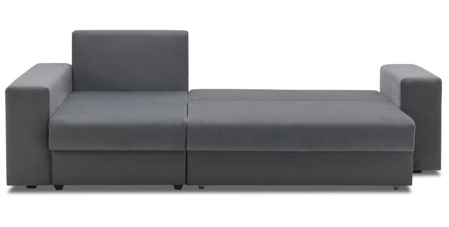 Угловой диван левый Майами Графитовый велюр Уцененный