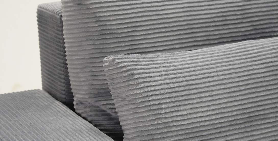 Прямой диван Рица Стальной велюр 