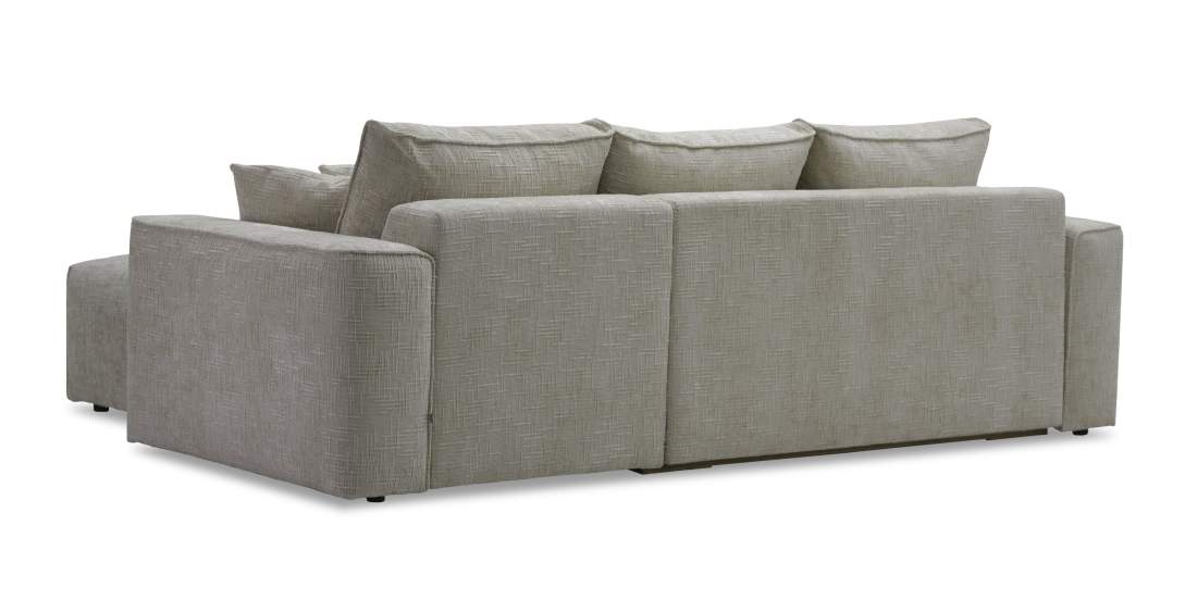 Угловой диван Матье Перламутрово-бежевый шенилл