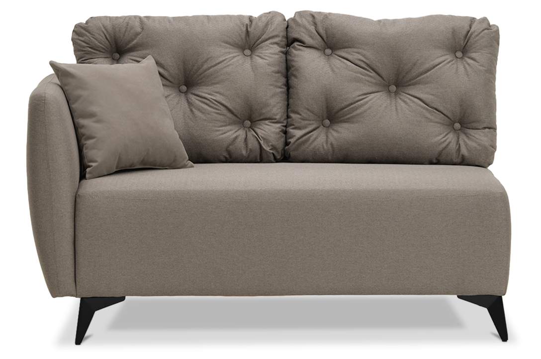 Угловая кушетка Тиволи 120 коричневая рогожка