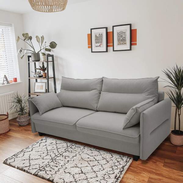 Прямой диван Палермо бежевый велюр