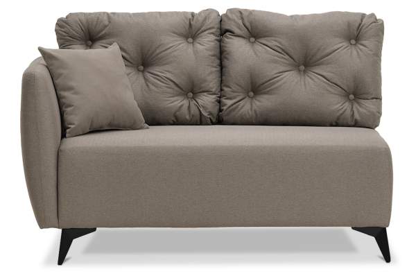 Угловая кушетка Тиволи 120 коричневая рогожка