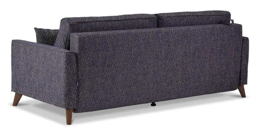 Прямой диван Авилла фиолетовая рогожка меланж