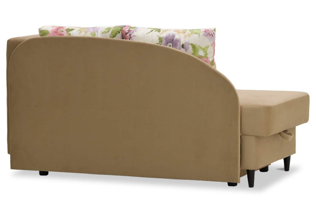 Угловая кушетка правая Иби бежевый велюр