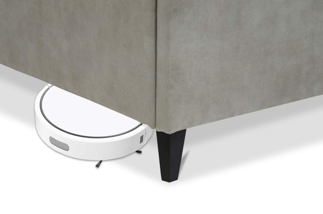 Двуспальная кровать Тренто 180 светло-серый велюр