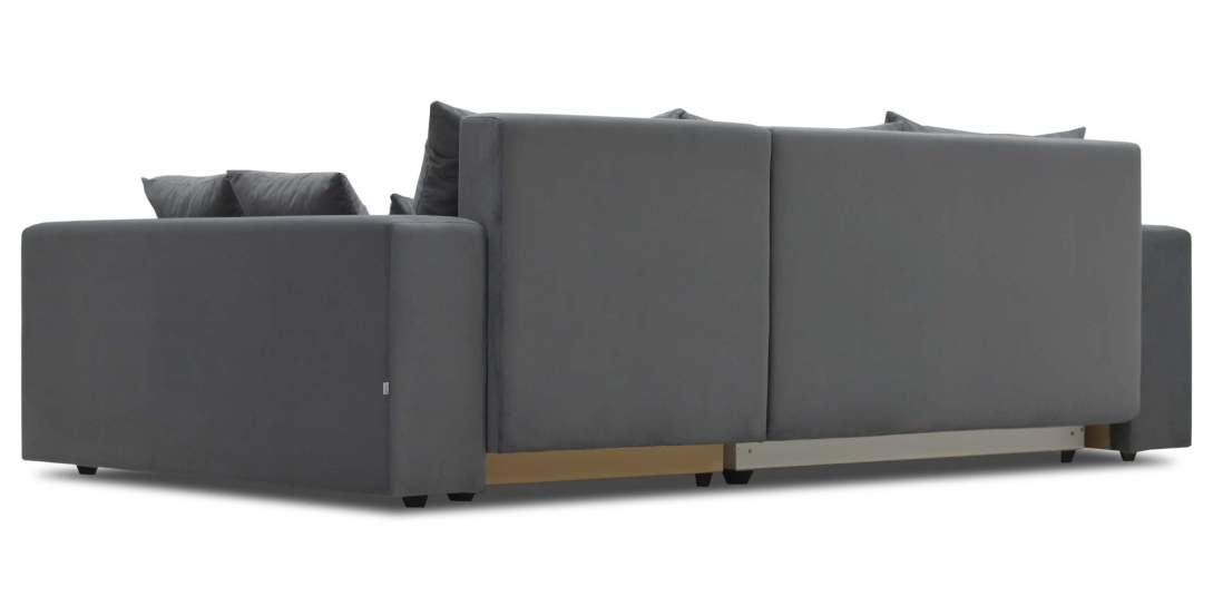 Угловой диван правый Майами Графитовый велюр