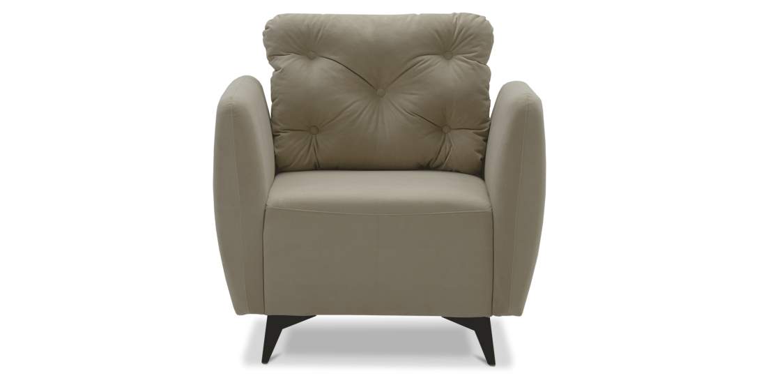 Нераскладное кресло Тиволи айвори велюр 