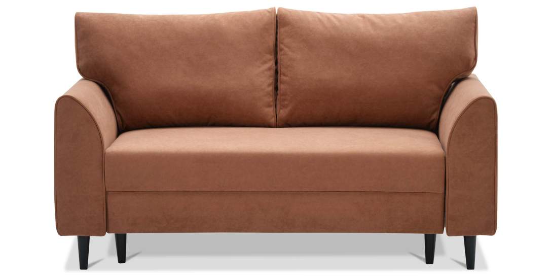 Прямой мини диван Касита 120 пыльно-терракотовый велюр