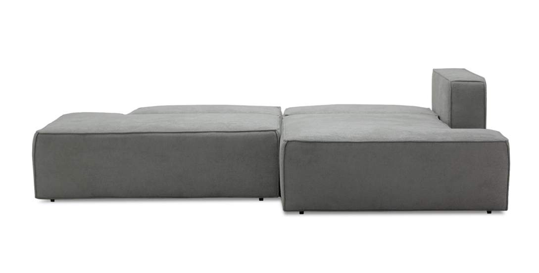 Угловой диван правый Рейф Серый велюр