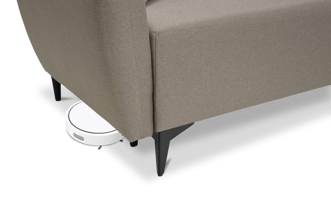 Прямой диван Тиволи коричневая рогожка