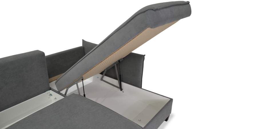 Угловой диван Палермо серый велюр