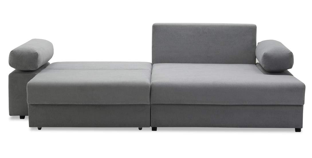 Угловой диван правый Тайлин Дымчатый серый велюр 