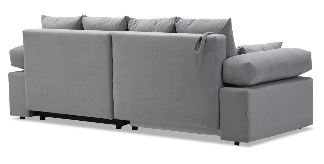 Угловой диван левый Тайлин Дымчатый серый велюр 