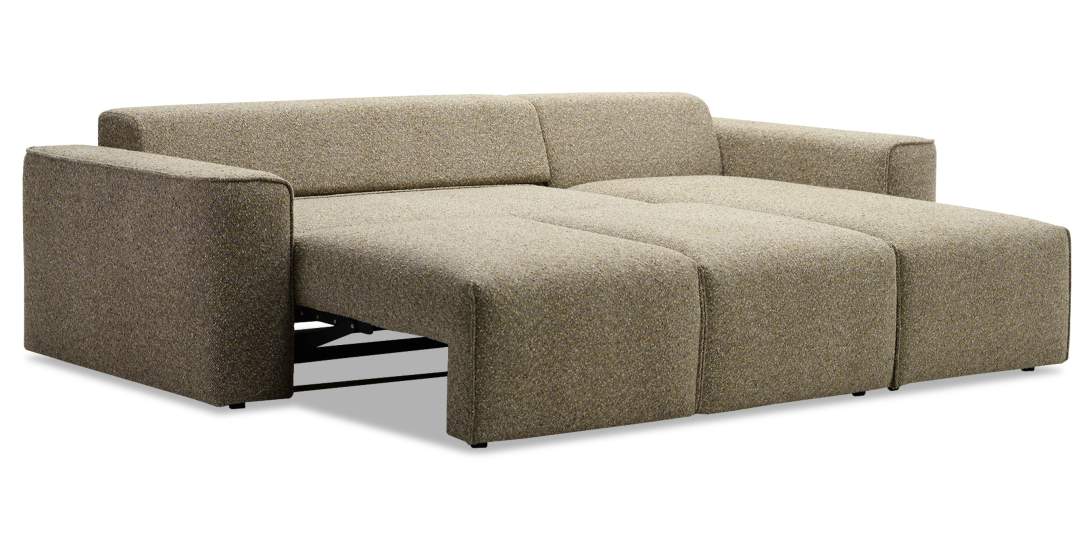 Угловой диван Матье Коричневый меланж букле 