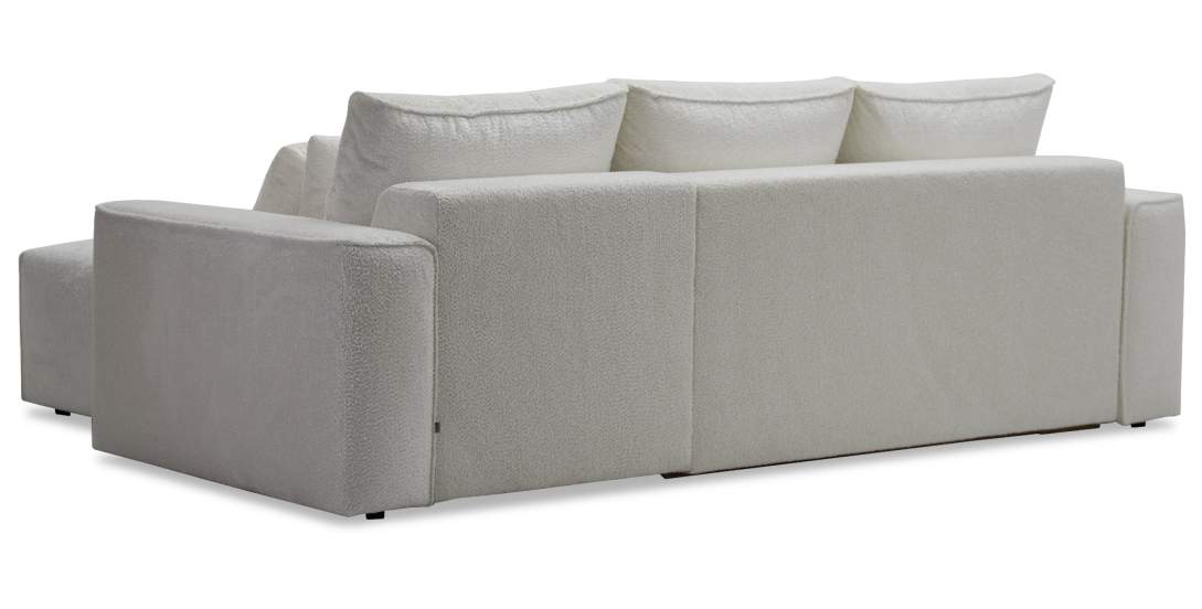 Угловой диван Матье Белоснежный шенилл