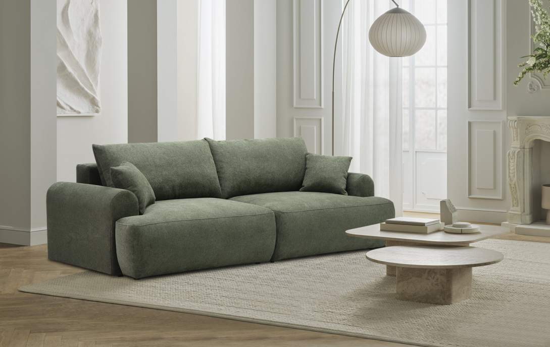 Прямой диван Кьянти Оливковый шенилл 