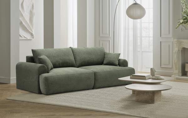 Прямой диван Кьянти Оливковый шенилл  Прямой диван Кьянти Оливковый шенилл