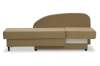 Угловая кушетка правая Иби бежевый велюр