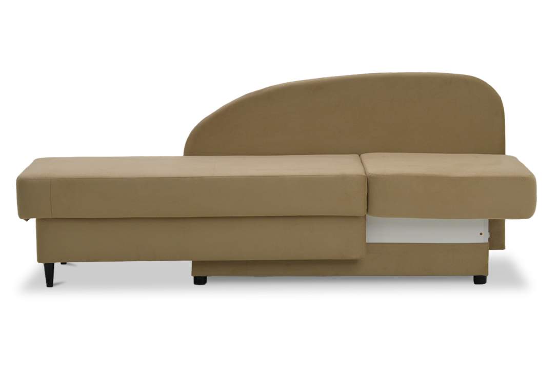 Угловая кушетка правая Иби бежевый велюр