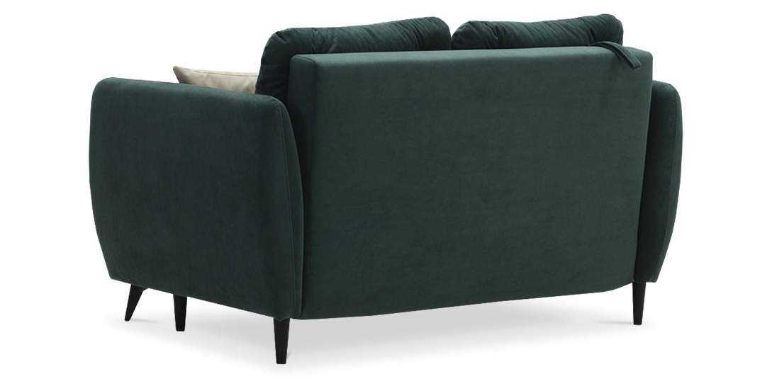 Прямой мини диван Тиволи 140 Изумрудный велюр