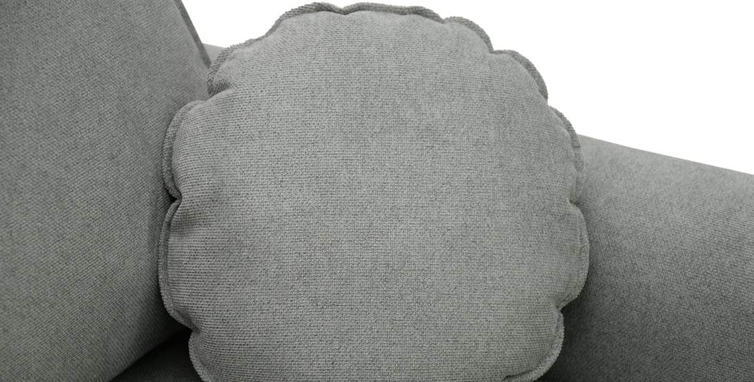 Прямой диван Тельда пудровый бежевый велюр