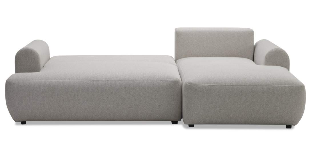 Угловой диван правый Кьянти Серо-бежевый велюр