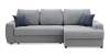 Угловой диван правый Коста светло-серый велюр