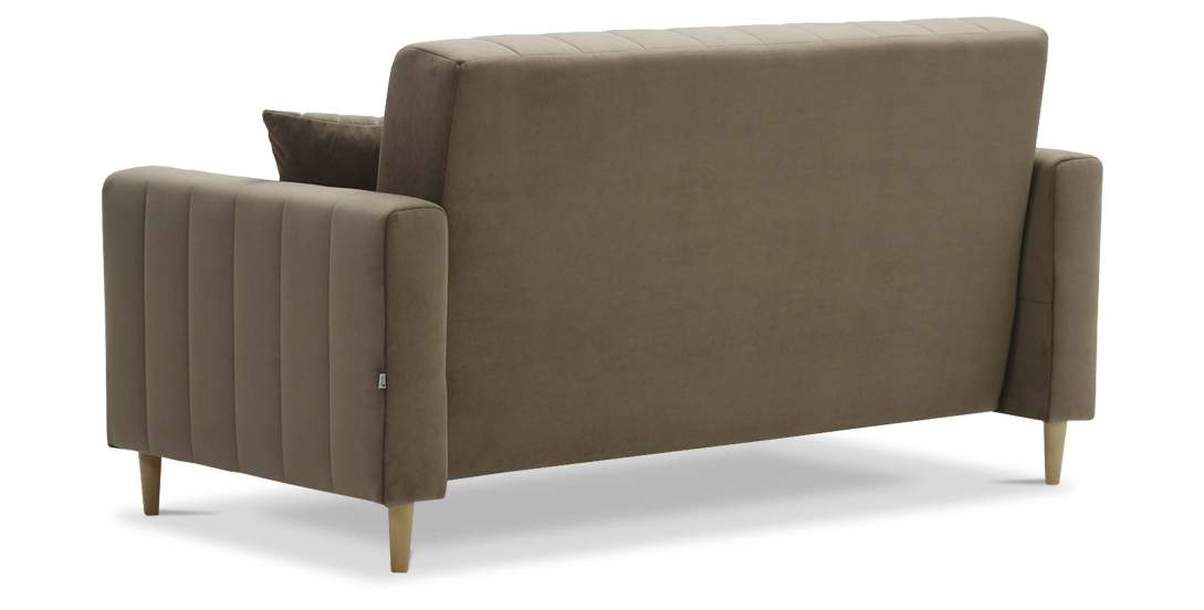 Прямой мини диван Эмма 140 Светло-коричневый велюр