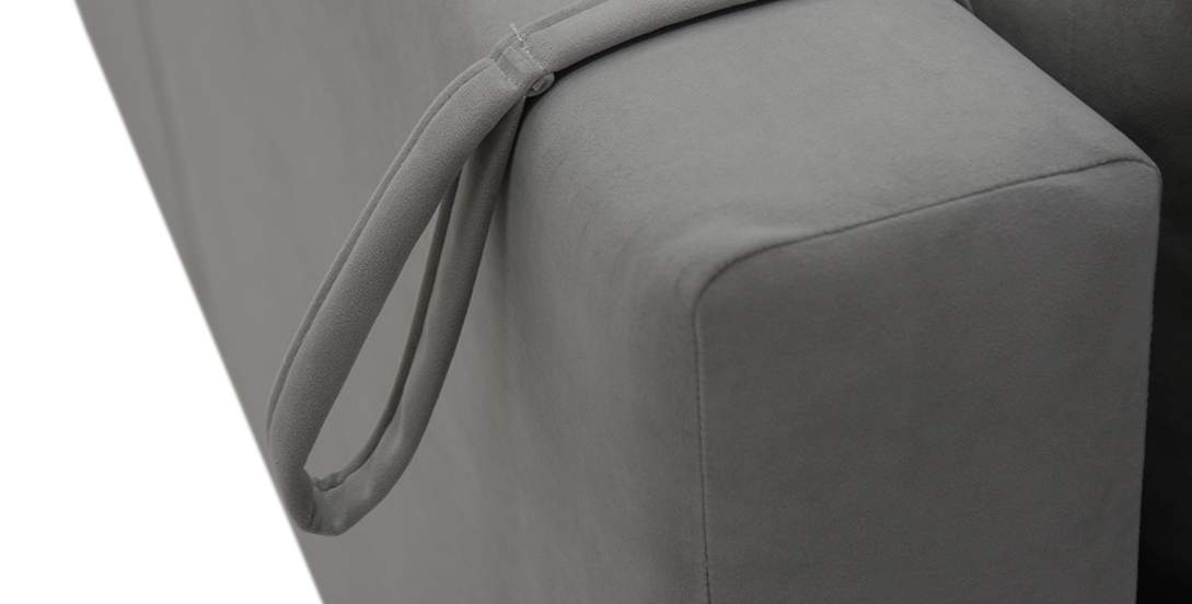 Угловой диван Фабио Max Серый велюр