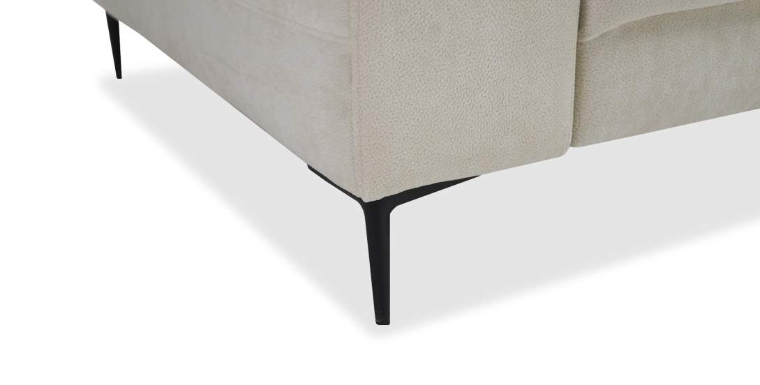 Прямой диван Белес Молочно-кремовый велюр