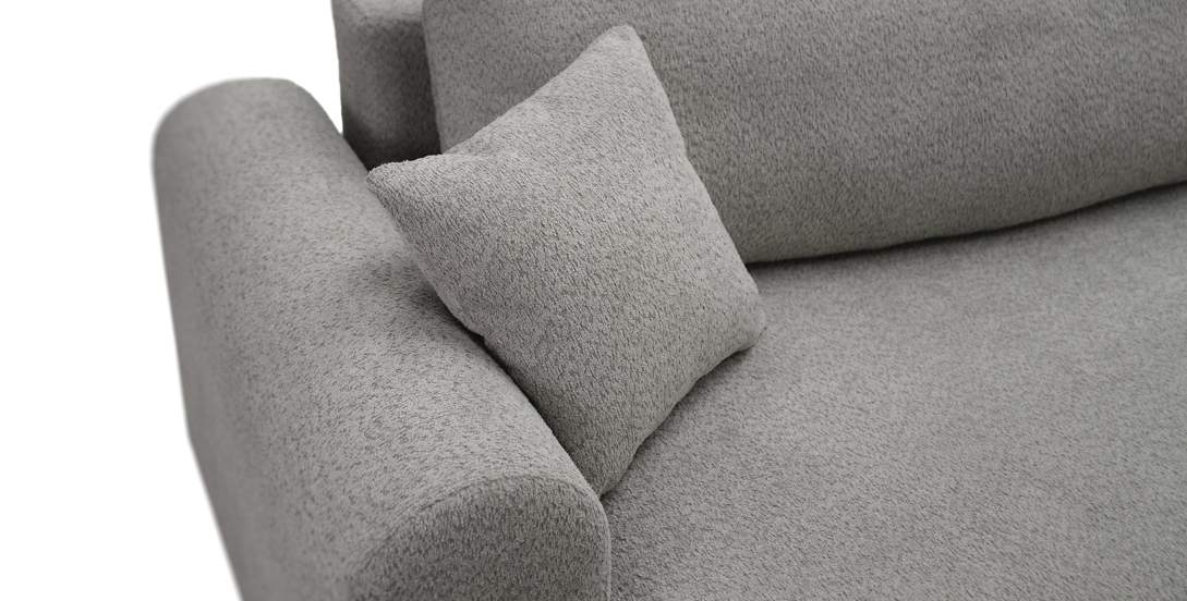 Угловой диван правый Кьянти Серо-коричневый шенилл