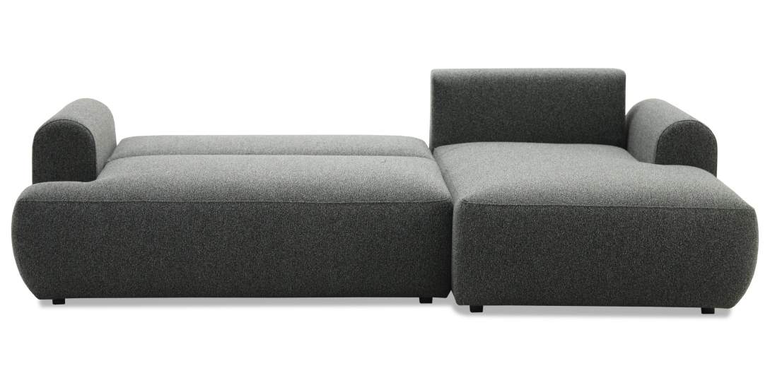 Угловой диван правый Кьянти Графитовый меланж букле