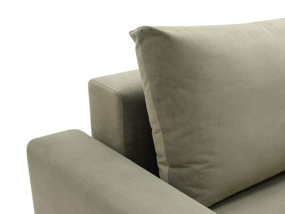 Угловой диван правый Вегас хаки велюр