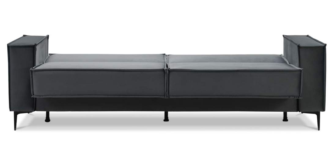 Прямой диван Авиньон Серый велюр