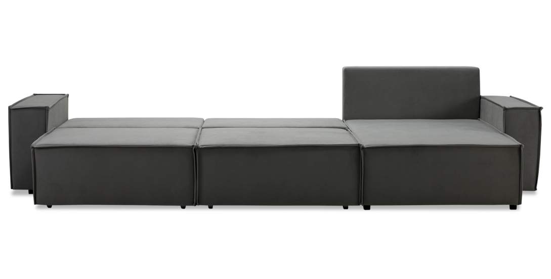 Угловой диван Фабио Max Серый велюр