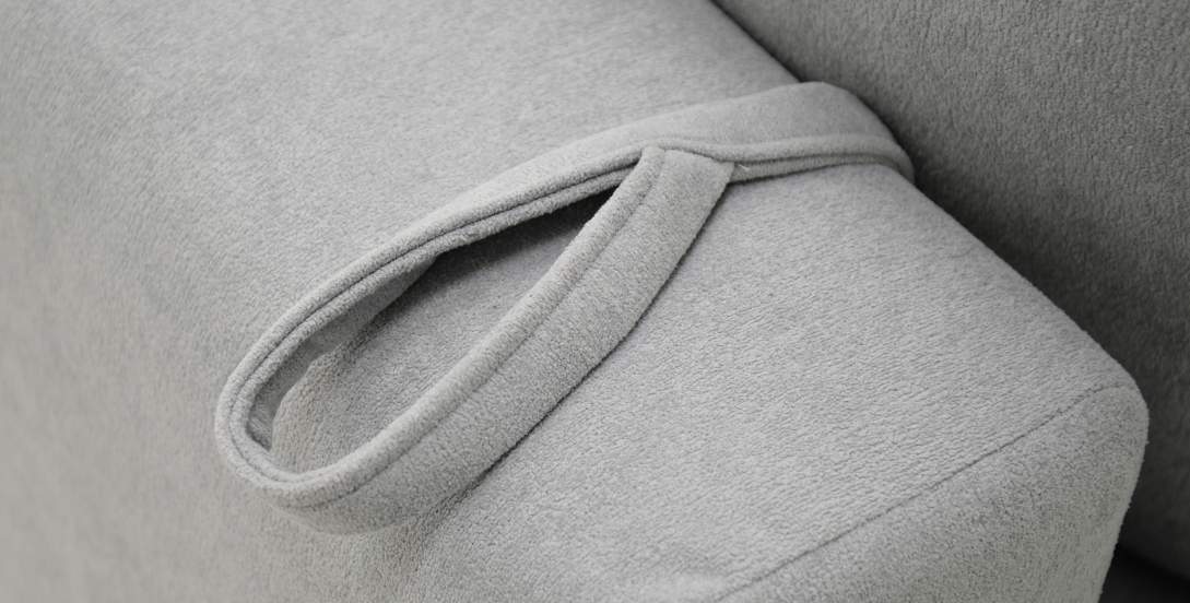 Прямой диван Кьянти 1 дымчатый серый велюр